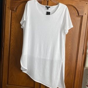 NWT Alfani White Tunic / Beach cover Large 21”W x 30”/36”